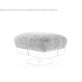 Footstool upholstered with fabric Legnica