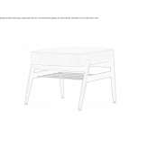 Fabric footstool Tremont