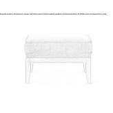 Footstool upholstered with fabric Selegas