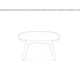 Footstool upholstered with fabric Sonnaz