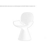 Chair upholstered in fabric with armrests Broska
