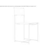 Steel and leather chair Luynes