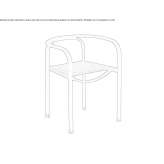 Steel chair with stackable armrests Koprukoy