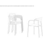 A chair with armrests that can be stacked Beautor