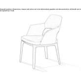 Upholstered leather chair with armrests Rawicz