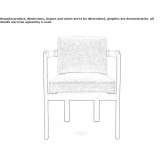 Chair upholstered in fabric with armrests Anadarko