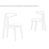 Ash chair with integrated cushion Pascani