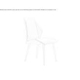 Leather upholstered chair Gemozac