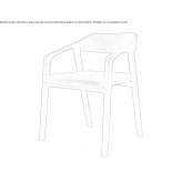 Upholstered wooden chair Roseau