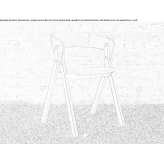 Multi-layered wood and fabric chair with open backrest Prikazy