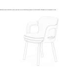 Chair upholstered in fabric with armrests Ellerau
