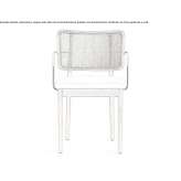 Vintage style wicker chair with armrests Ozark