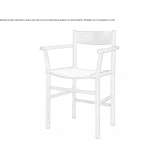 Solid wood chair with armrests Arcen