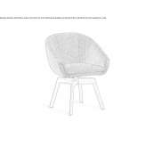 Fabric chair with armrests Ludmilla