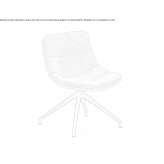 Swivel leather trestle chair Uyemskiy