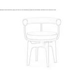 Leather swivel chair with armrests Drouin
