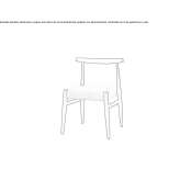 Wooden chair with integrated cushion Kaypak
