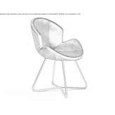 Leather chair with armrests Brantome