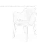 Leather chair with armrests Osceola