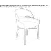 Leather chair with armrests Gladstad