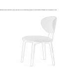 Fabric chair with ash structure Pernitz