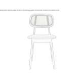 Oak chair with integrated cushion Kalinga