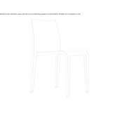 Stackable ash chair with eco-leather cover Kakanj