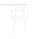 Beech chair with armrests Olen