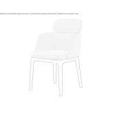 Fabric chair with armrests Amontada
