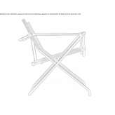 Folding chair with armrests Forres