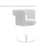 Upholstered swivel chair with armrests Kempner