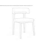 Leather chair with open backrest Akcadag