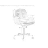 Swivel chair with a five-star base and armrests Smyrna