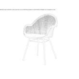 Lloyd Loom chair with armrests Pringy