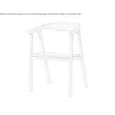 Folding wooden chair with armrests Aradas