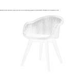 Lloyd Loom chair with armrests Pringy