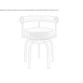 Swivel chair with armrests Reznos