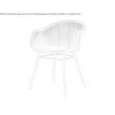 Lloyd Loom chair with armrests Pringy