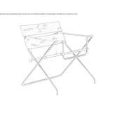 Folding chair with armrests Shchigry