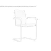 Folding armchair on supports with armrests Atla