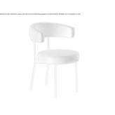 Chair upholstered in fabric with armrests Tisa