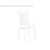 Wooden chair with open backrest Keshena