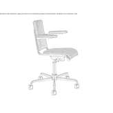 Swivel office chair with 5-star base and armrests Briedel