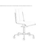 Swivel office chair with 5-star base Holz