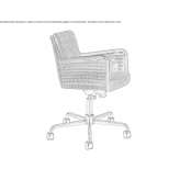 Swivel chair with a five-star base and armrests Thouria