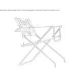 Folding chair with armrests Shchigry