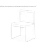 Metal chair with a sled base, stackable Atwick