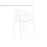 Chair upholstered in fabric with armrests Rumes