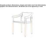 Solid wood chair with armrests Poshnje