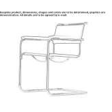 Leather chair, tanned on supports, with armrests Kojonup